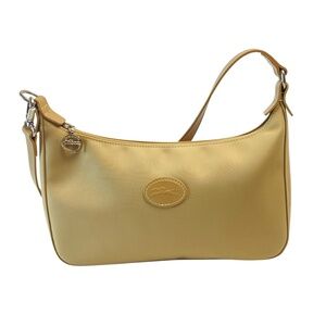 LONGCHAMP Vintage Nylon Shoulder Bag in Beige
